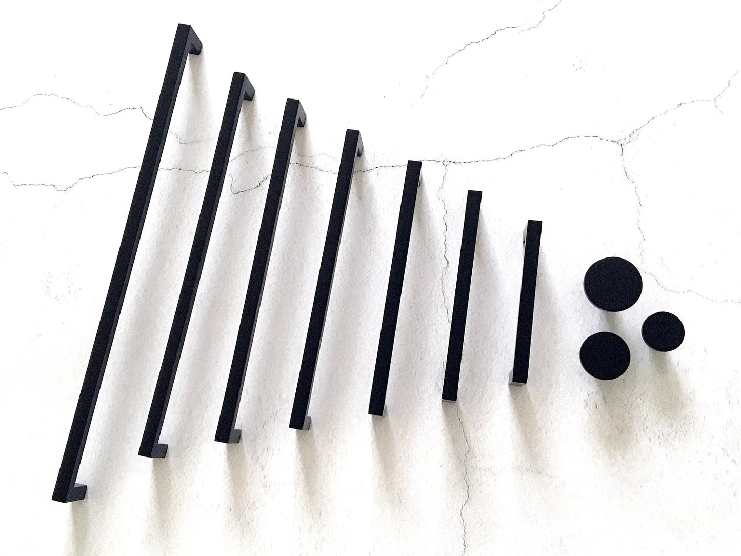 Black Cabinet Pulls Square Drawer Handles Kitchen Lynns Hardware