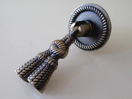 Poignée de tiroir à pampilles dorée, blanche, bronze antique, style vintage