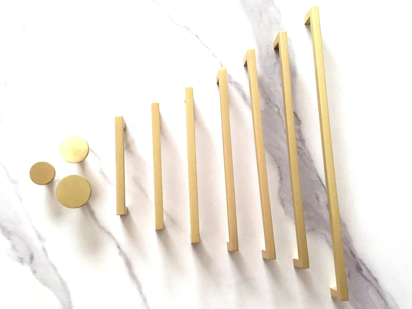 Mid Century Modern Gold Cabinet Handles, Drawer Pulls, Kitchen Hardware