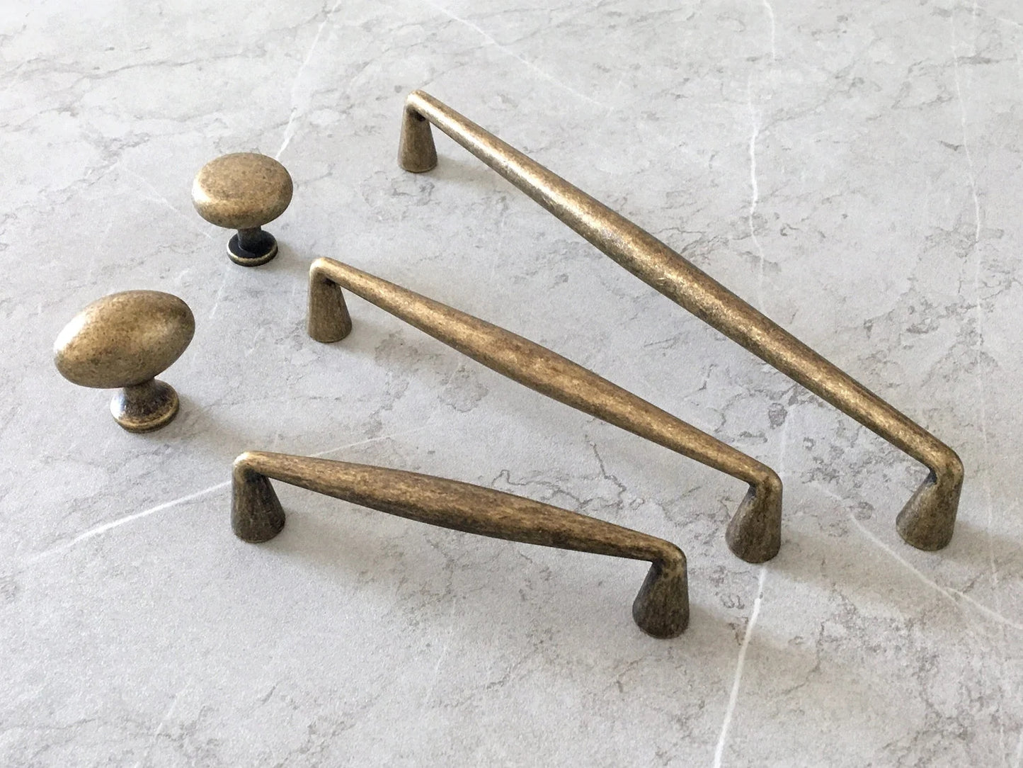 3.75" 5" 7.5" Drawer Pull, Antique Bronze Cabinet Handles, Kitchen Hardware