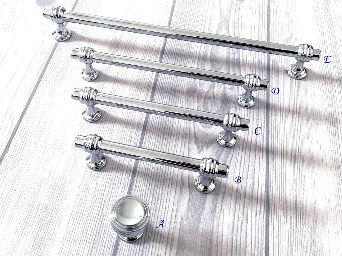 Polished Chrome Cabinet Pulls Bar Handles Modern Solid