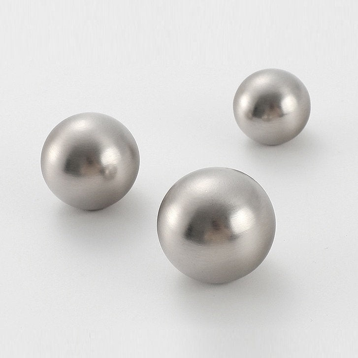 Ball Brass Knobs, Cabinet Drawer Pulls, Brushed Gold, Matte Black, Brushed Nickel