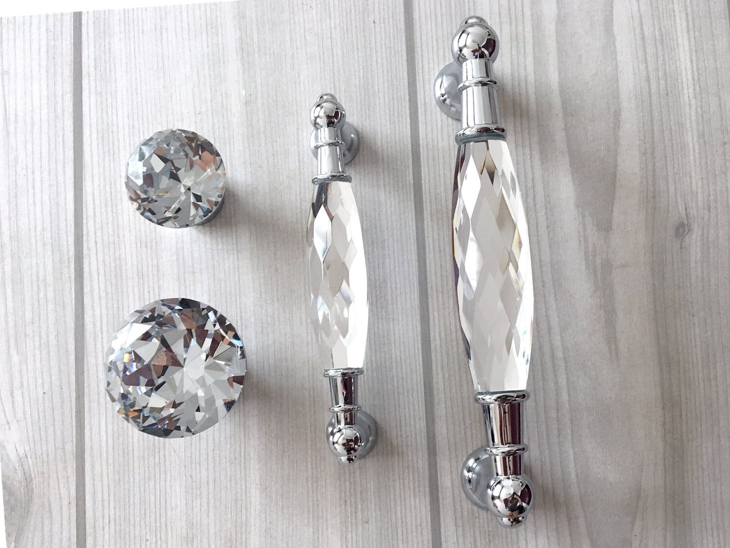 3.75" 5" Crystal Drawer Pull, Glass Cabinet Pulls, Modern Cupboard Handles
