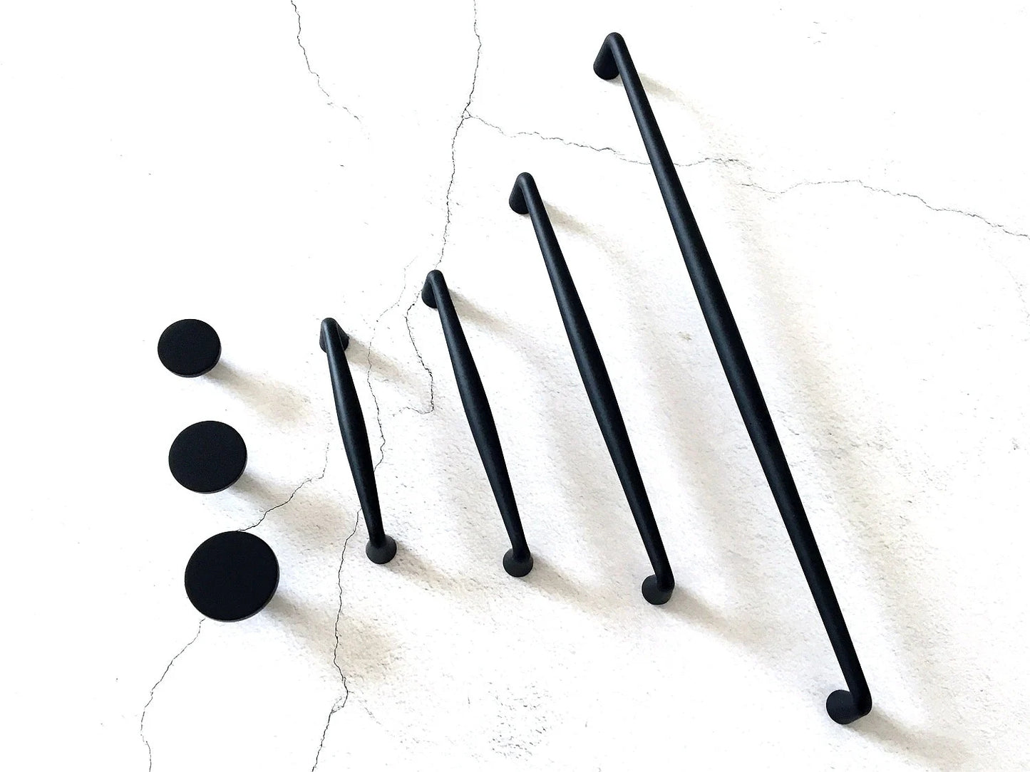 Black Cabinet Pulls, Wardrobe Handles, Minimalist Kitchen Hardware