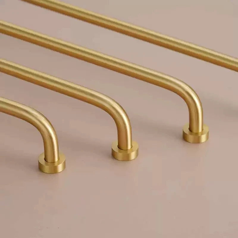 Brushed Brass D Cabinet Pulls, Kitchen Hardware