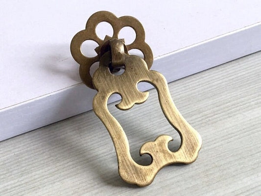 2.5" 2.75" 3" Brass Bail Drawer Pull - Antique Bronze