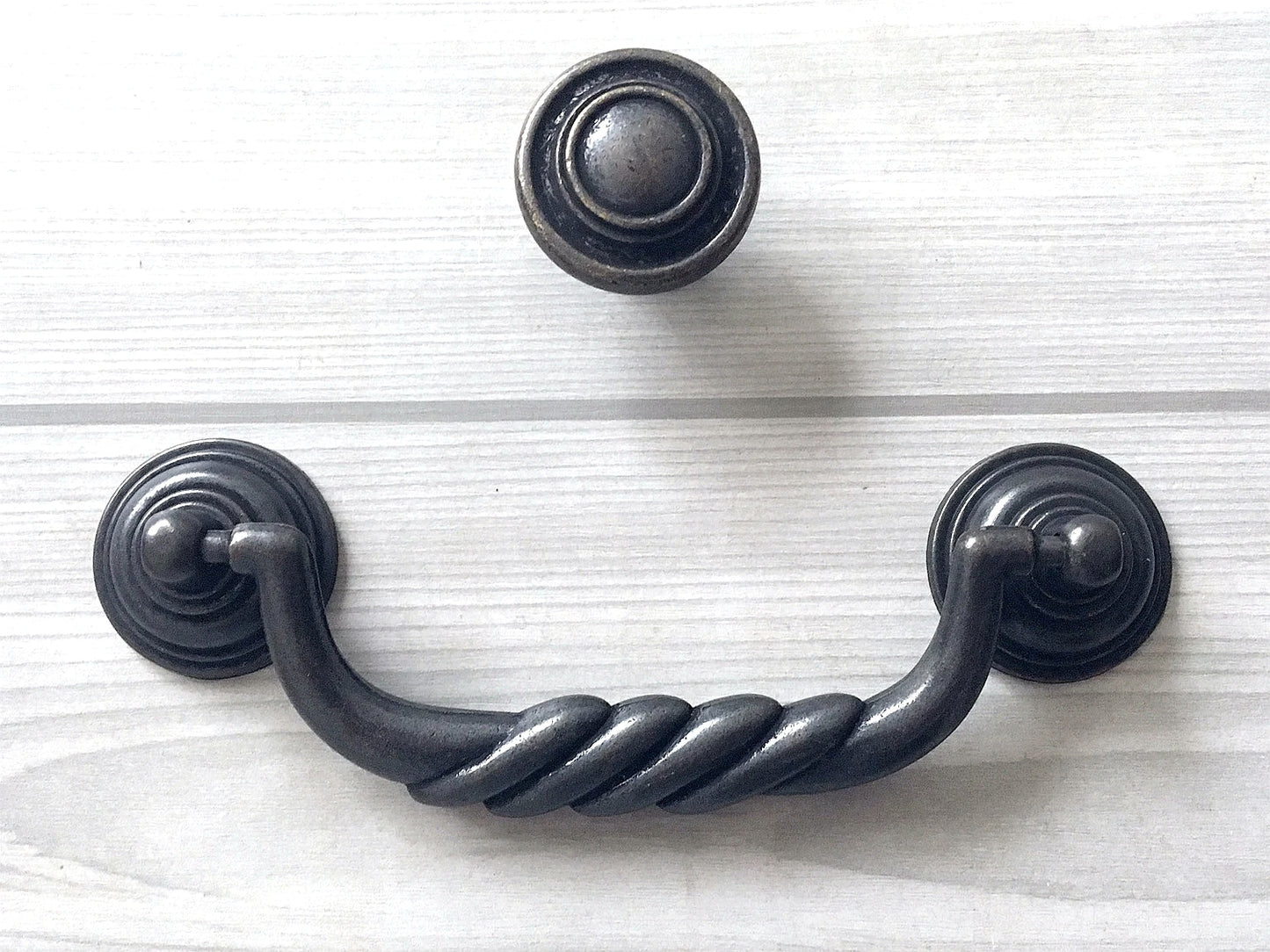 4.5" Bail Drawer Pull Handles Dark Antique Bronze Drop Handle