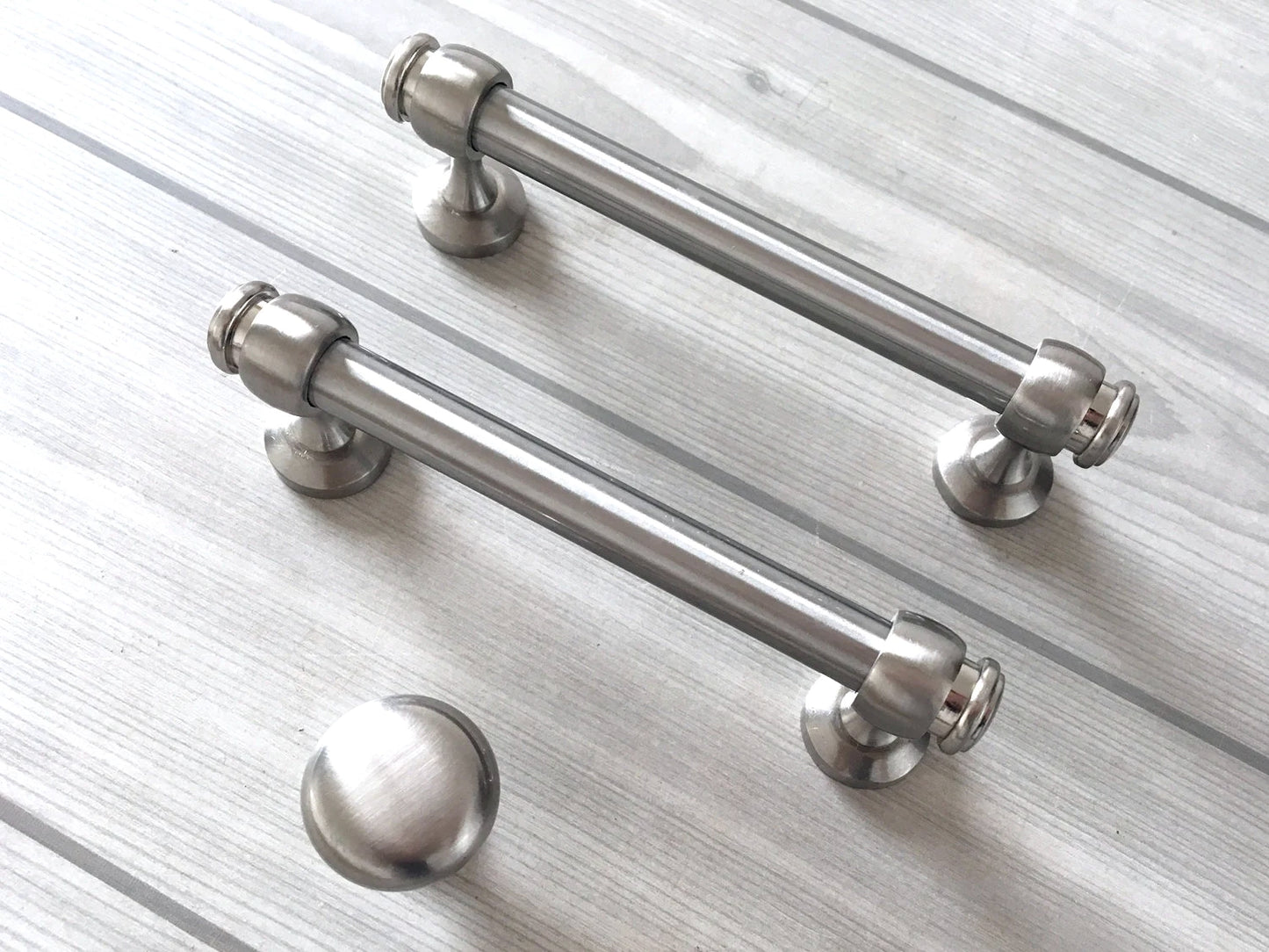 3" 3.25" Centers, Drawer Pulls, Cabinet Handles, Brushed Nickel, 76 mm Holes