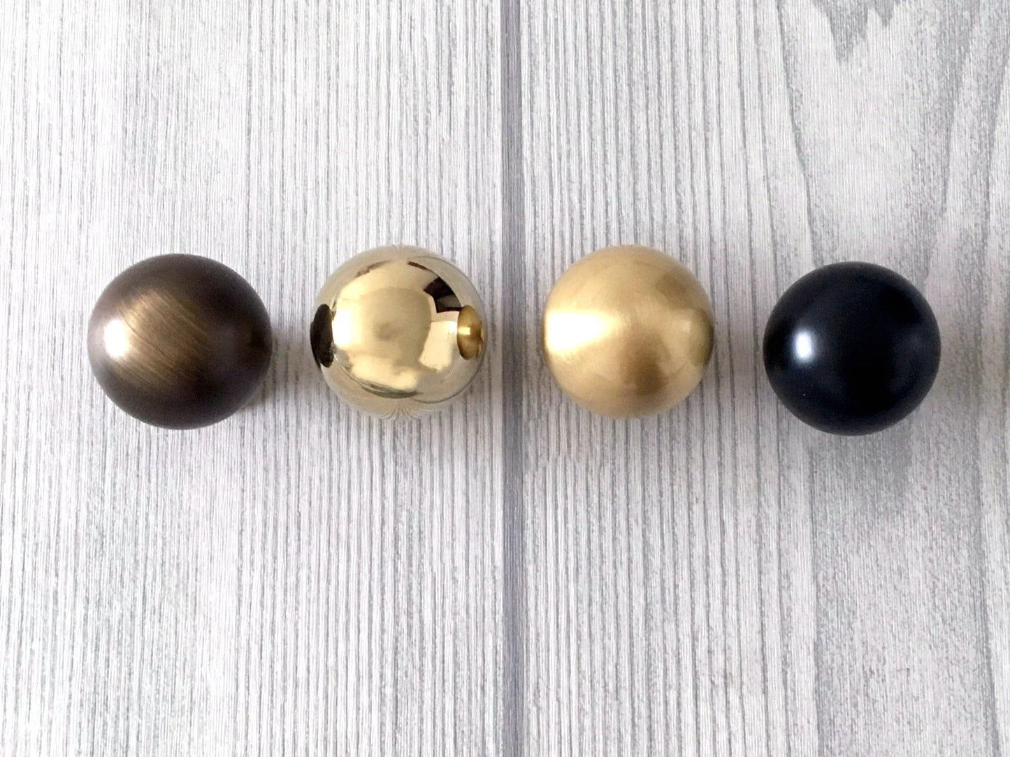 Brass Ball Cabinet Knobs Solid Black Coffee Bronze Kitchen Hardware