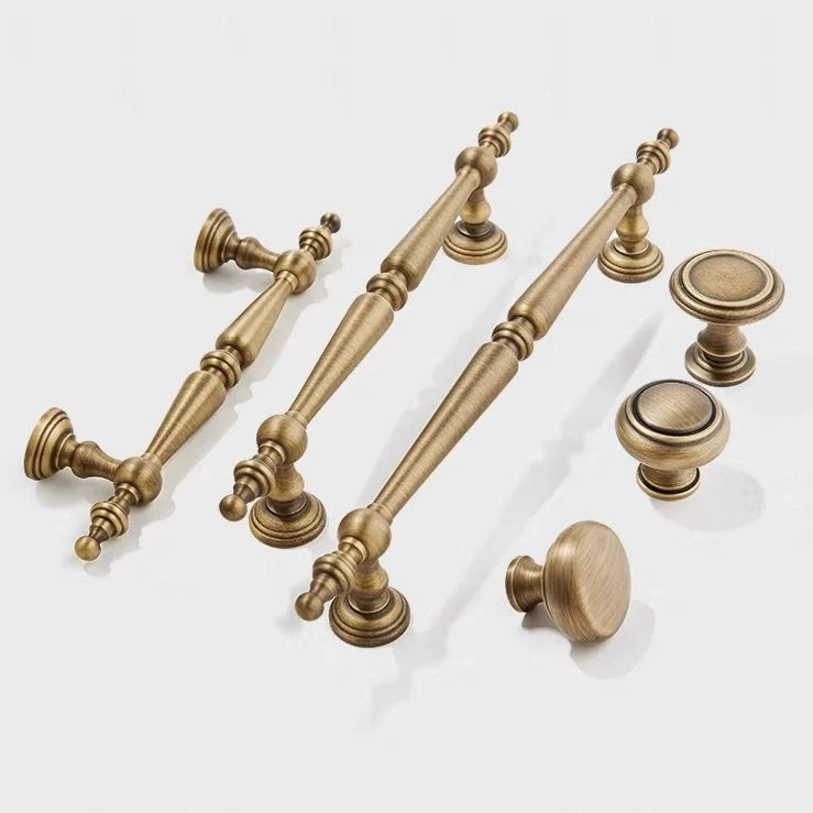 Brass Cabinet Pull Handles, Antique Bronze, Modern Mid Century Kitchen Hardware