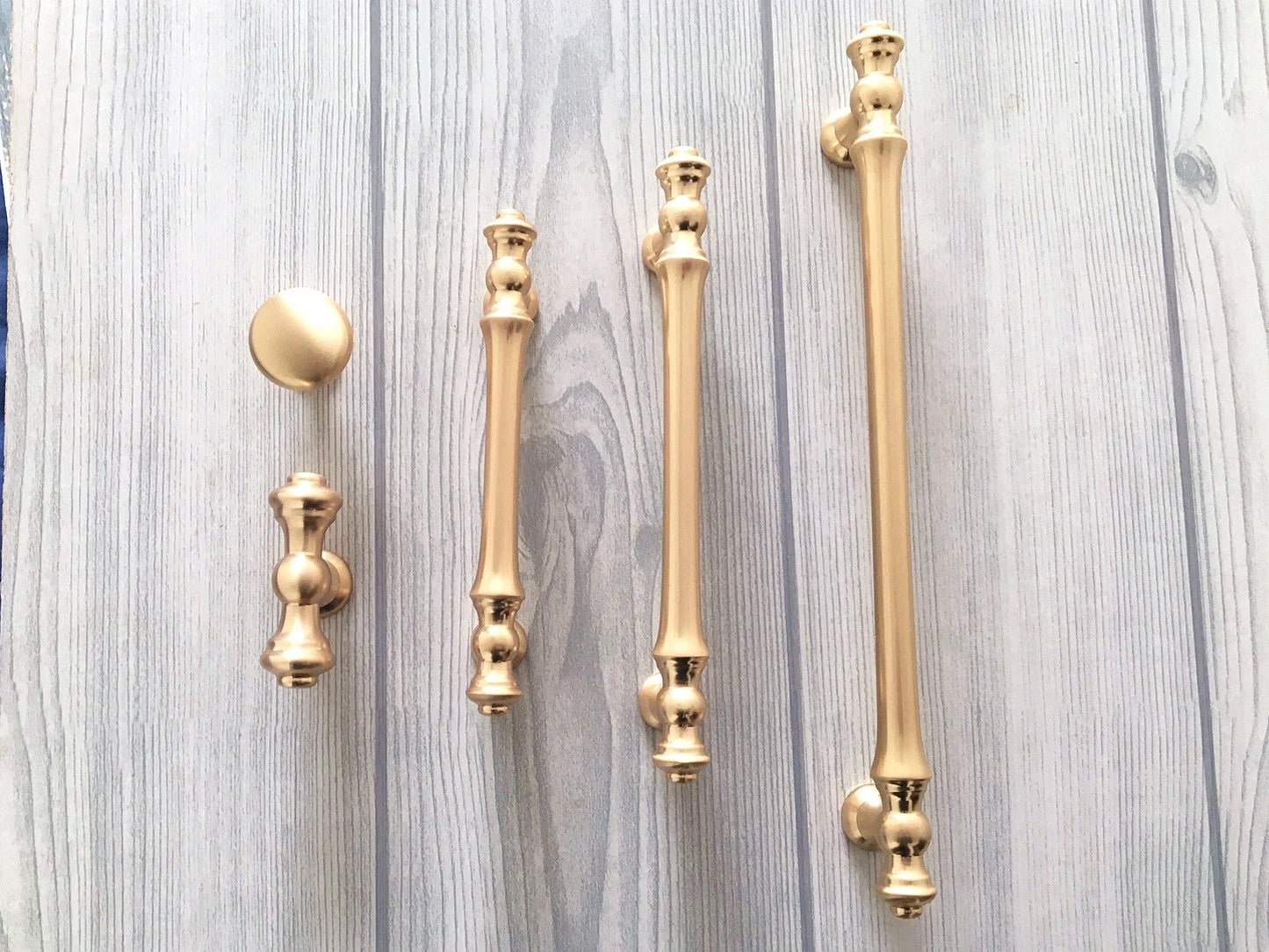 Brushed Gold Cabinet Pulls, Kitchen Hardware, 96 128 192 mm Centers