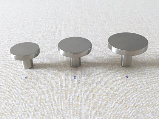 Modern Cabinet Handle, Half Circle Drawer Pull, Brushed Nickel Kitchen Hardware