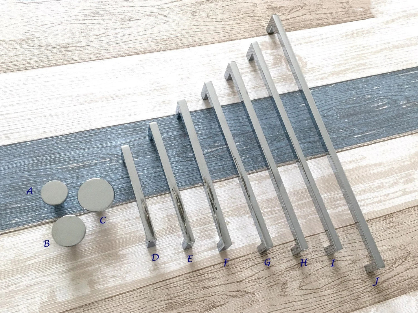 Slim Square Cabinet Pulls, Circle Drawer Knobs, Polished Chrome, Modern Kitchen Hardware