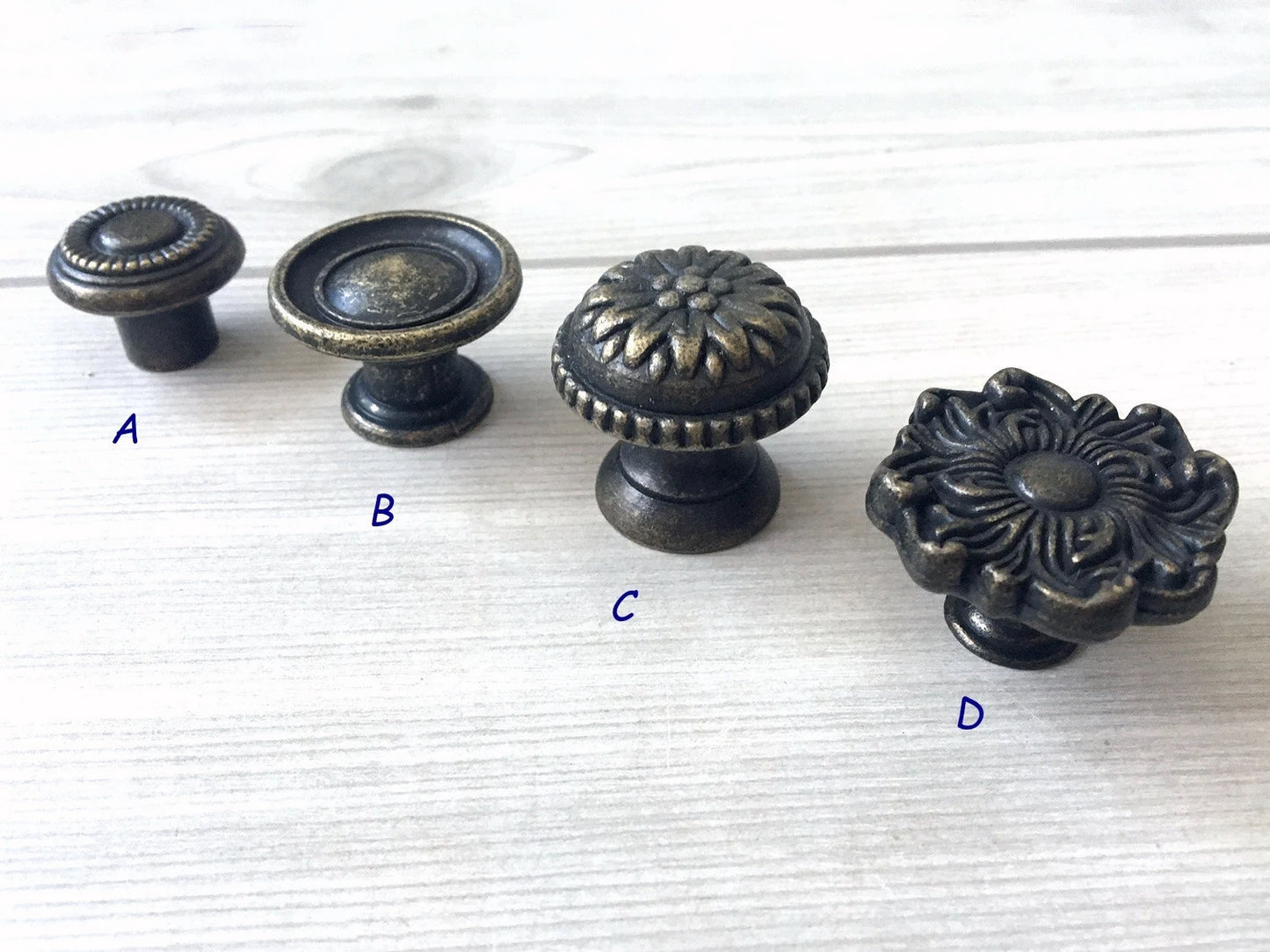 Drawer Knob Vintage Look Antique Bronze Drop Cabinet Pull Hardware