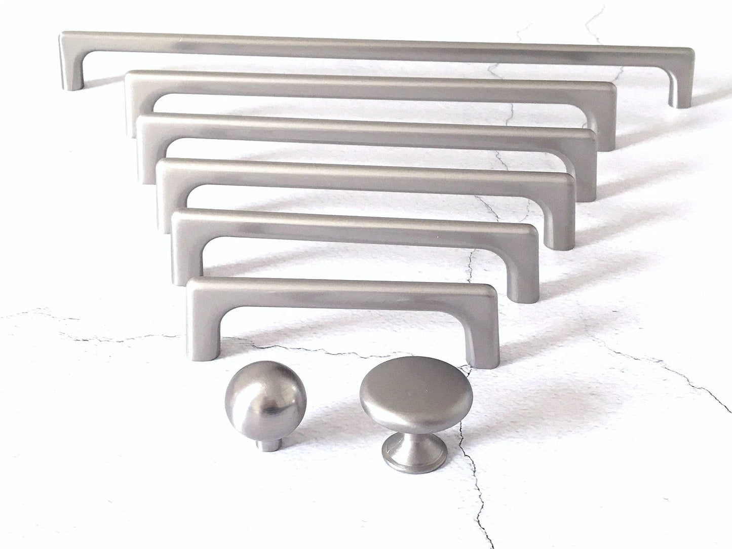 Nickel Cabinet Pull Handles, Modern Minimalism Kitchen Hardware