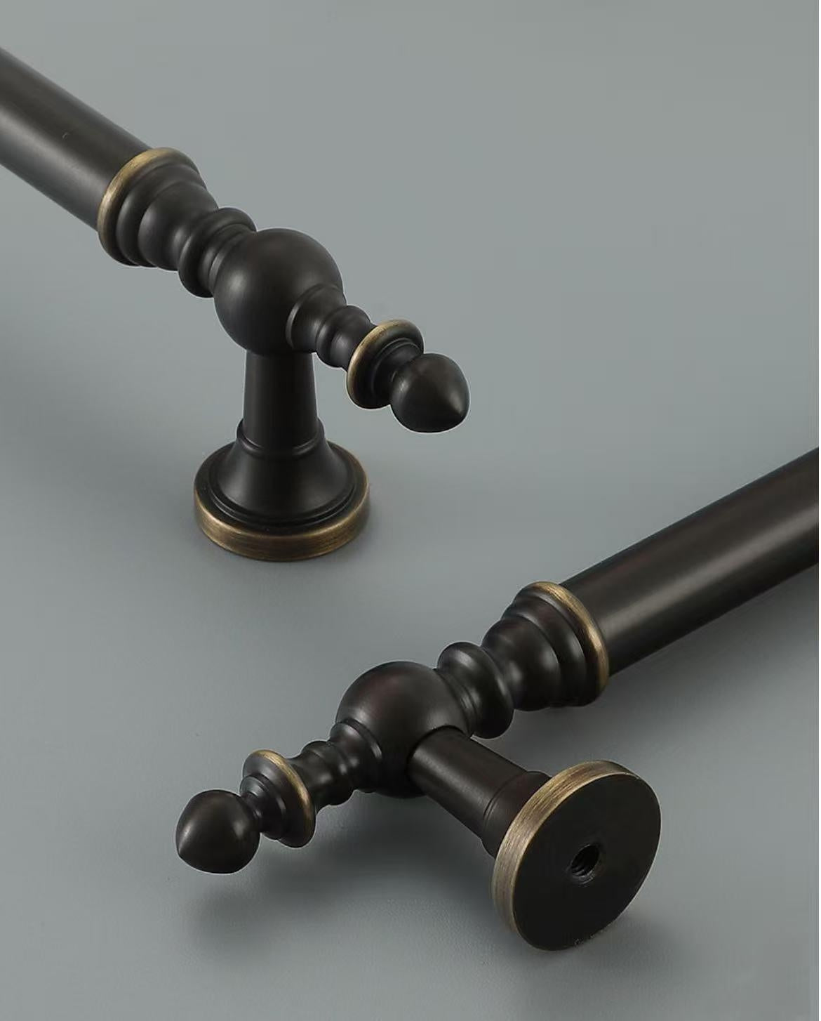Brass Cabinet Handles, Coffee Bronze, European Style Retro Kitchen Hardware
