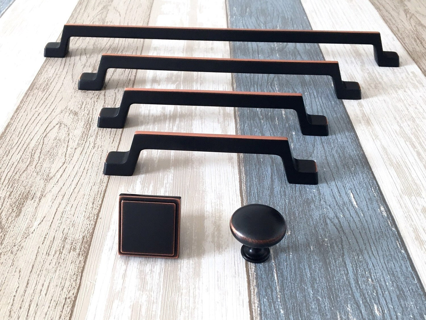 Cabinet Pull Handles Black Copper, Modern Mid Century, Kitchen Hardware