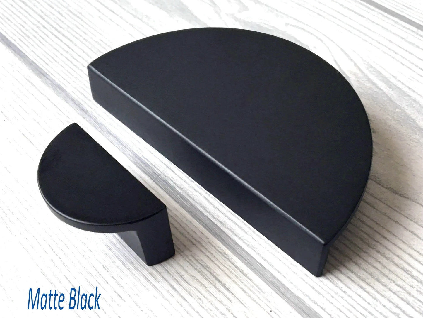 1.25" 2.5" Centers Half Moon Drawer Pulls, Mid Century Modern MCM Kitchen Hardware
