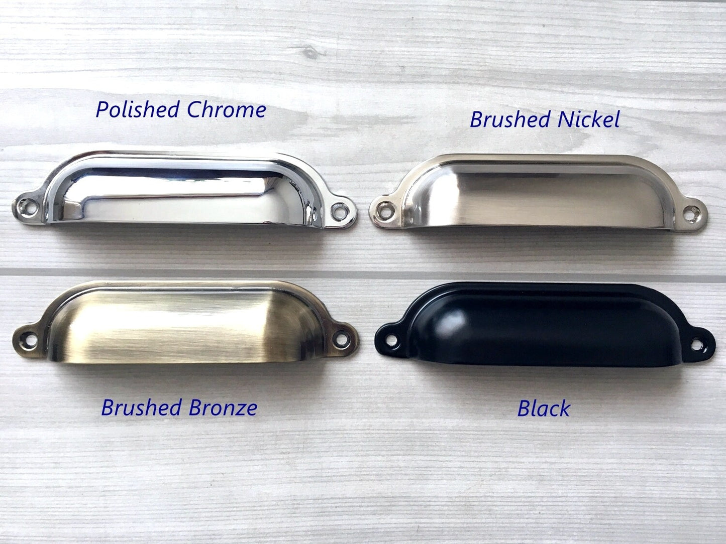 4.75" Cup Drawer Pull, Bin Dresser Handle, Bronze Black Nickel Chrome Silver, Kitchen Cabinet Hardware 4 3/4"