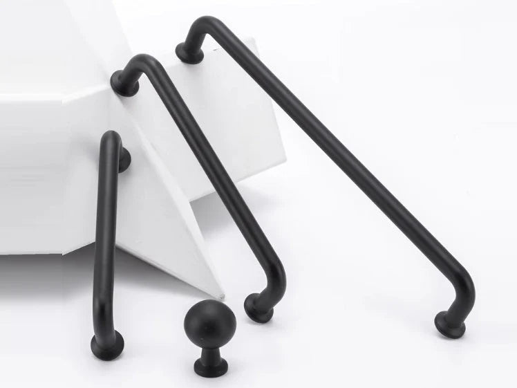 3.75" 5" 7.5" Slim Wire Cabinet Handles, Polished Gold, Brushed Gold, Matte Black