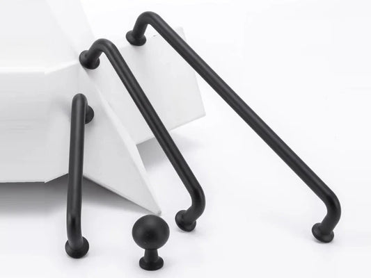 3.75" 5" 7.5" Slim Wire Cabinet Handles, Polished Gold, Brushed Gold, Matte Black