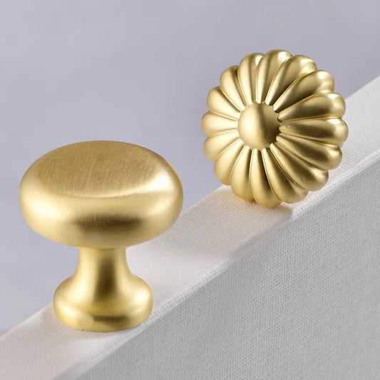 3.75" 5" 7.5" Brushed Gold Cabinet Pulls, Mid Century MCM Kitchen Hardware