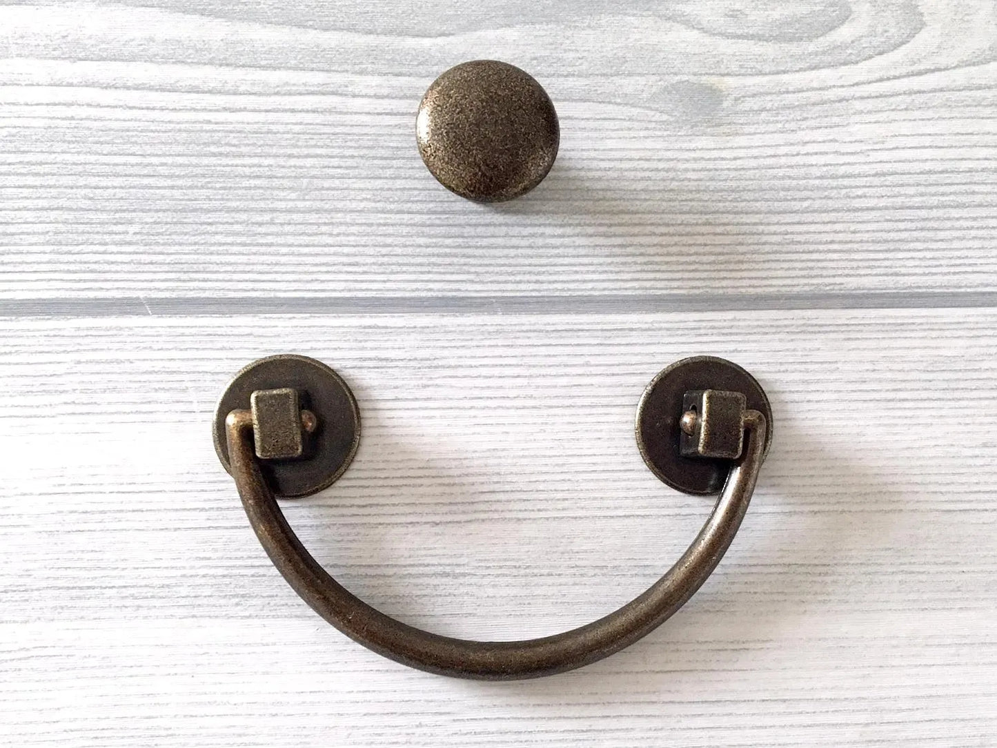 3" Drawer Pull Bail Drop Handles Antique Bronze 76 mm Centers | Lynns Hardware