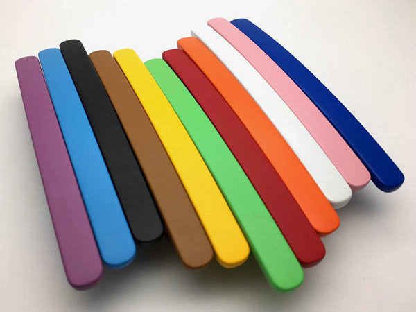 3" 3.75" 5" Colorful Drawer Pulls, Cabinet Bar Handles, Pink Red Orange Blue Green Yellow White Black