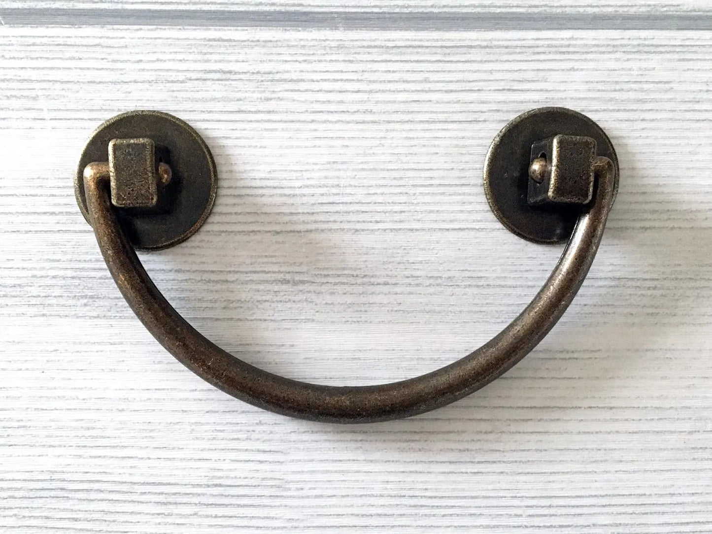 3" Drawer Pull Bail Drop Handles Antique Bronze 76 mm Centers | Lynns Hardware
