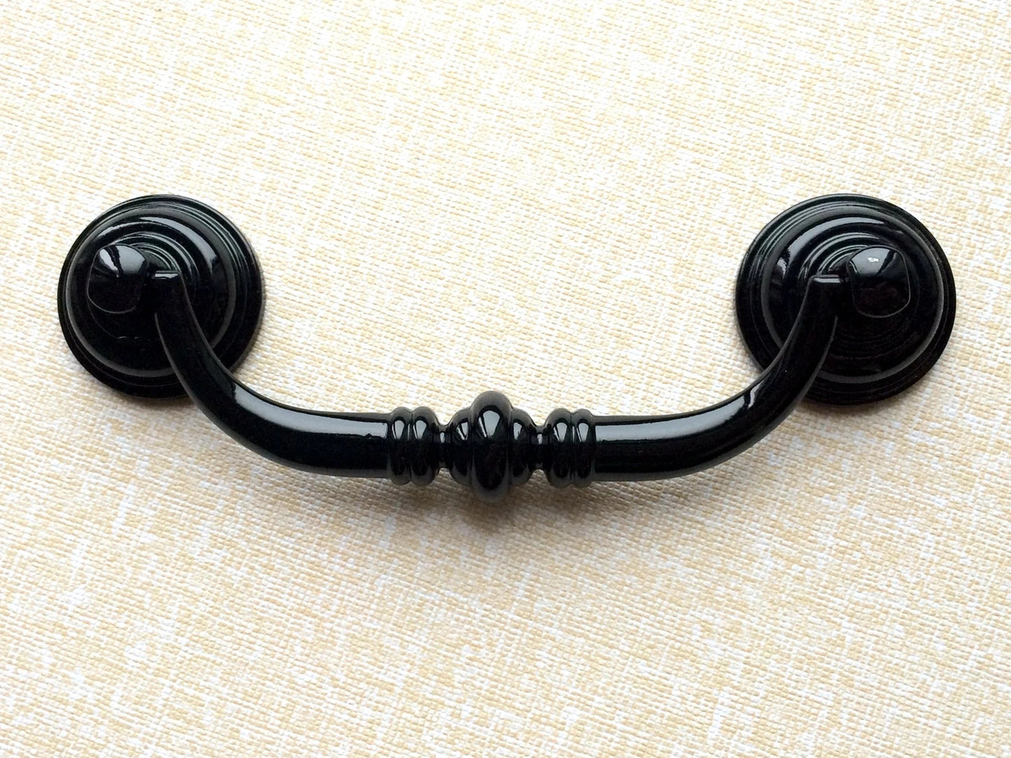 4-1/4 Inch Centers Drawer Pulls Antique Bronze Silver Bail Handle 4.25 Holes