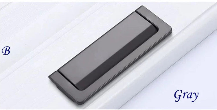 3.75 Inch Gray Bail Drawer Pull Handles Rectangular 96 mm