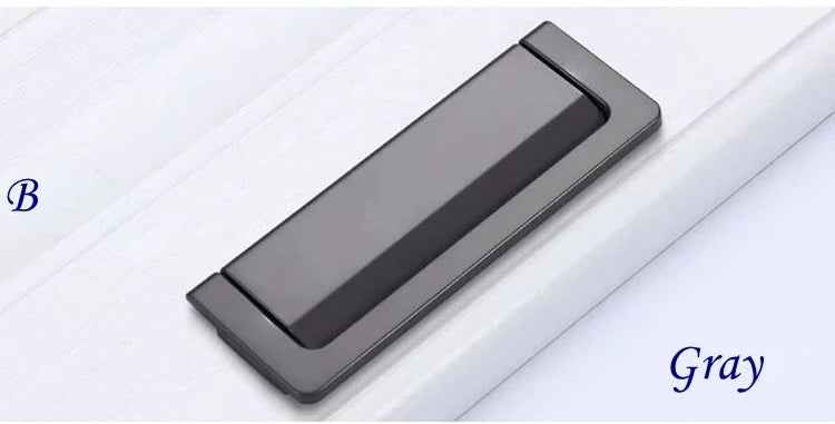 Folding Drawer Pulls, Front Screw, Nickel Black Gray Gold