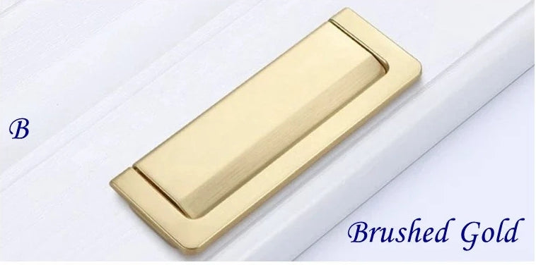 3.75 inch Gold Drawer Pull Rectangular Hardware 96 mm
