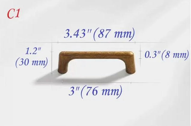 3 Inch Distressed Bronze Drawer Pulls Cabinet Handles 76 mm MCM Lynns Hardware