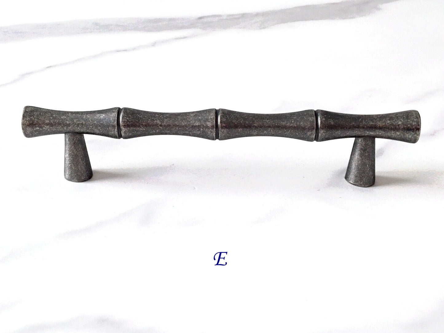 3.75 Inch Pewter Bamboo Cabinet Pulls 96 mm