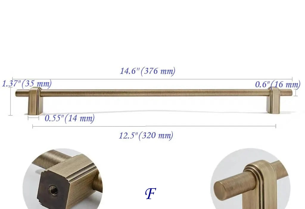 Brass Bar Handles Antique Bronze Cabinet Pulls Solid Classic