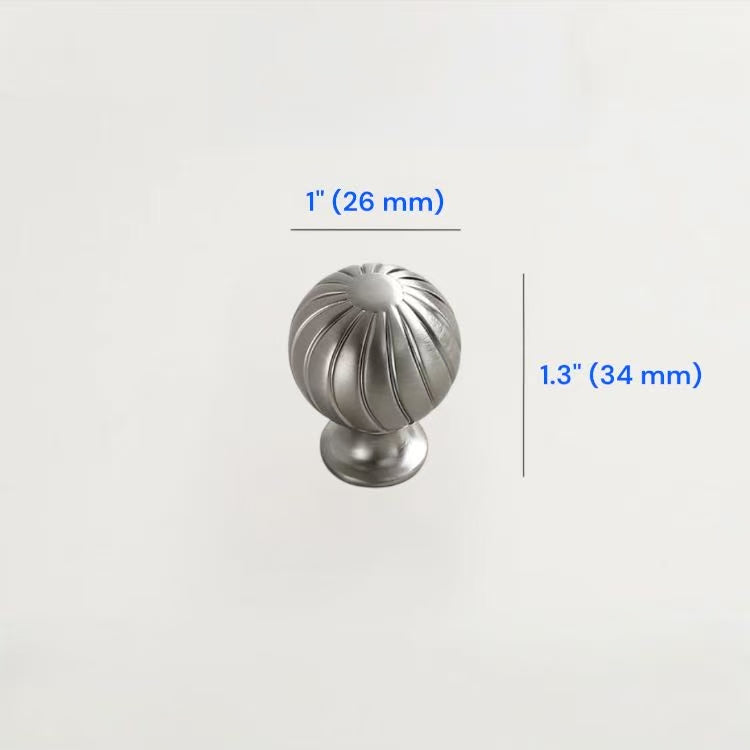 Brushed Nickel Cabinet Knobs, Zinc Alloy, Modern Drawer Pulls