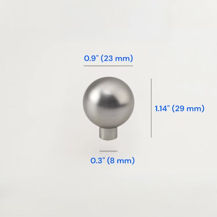 Brushed Nickel Cabinet Knobs, Zinc Alloy, Modern Drawer Pulls