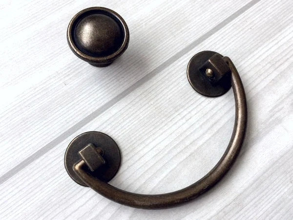 3" Dresser Pull Bail Drop Drawer Handles Antique Bronze 76 mm Centers
