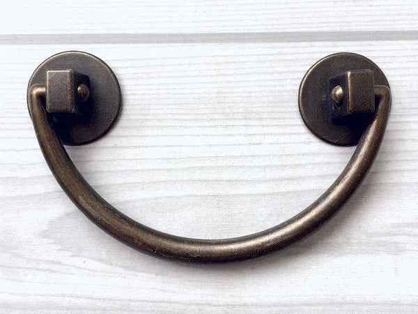 3" 76 mm Cupboard Swing Bail Handle, Antique Bronze, Country Farmhouse Style