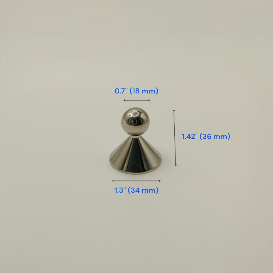 Contemporary Cabinet Handle & Drawer Knob, Polished Chrome / Nickel, Nordic Kitchen Hardware