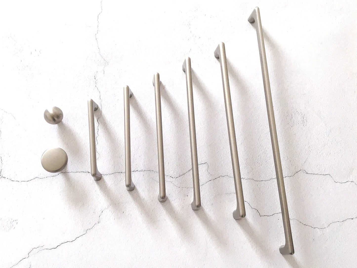 Nickel Cabinet Pull Handles, Modern Minimalism Kitchen Hardware