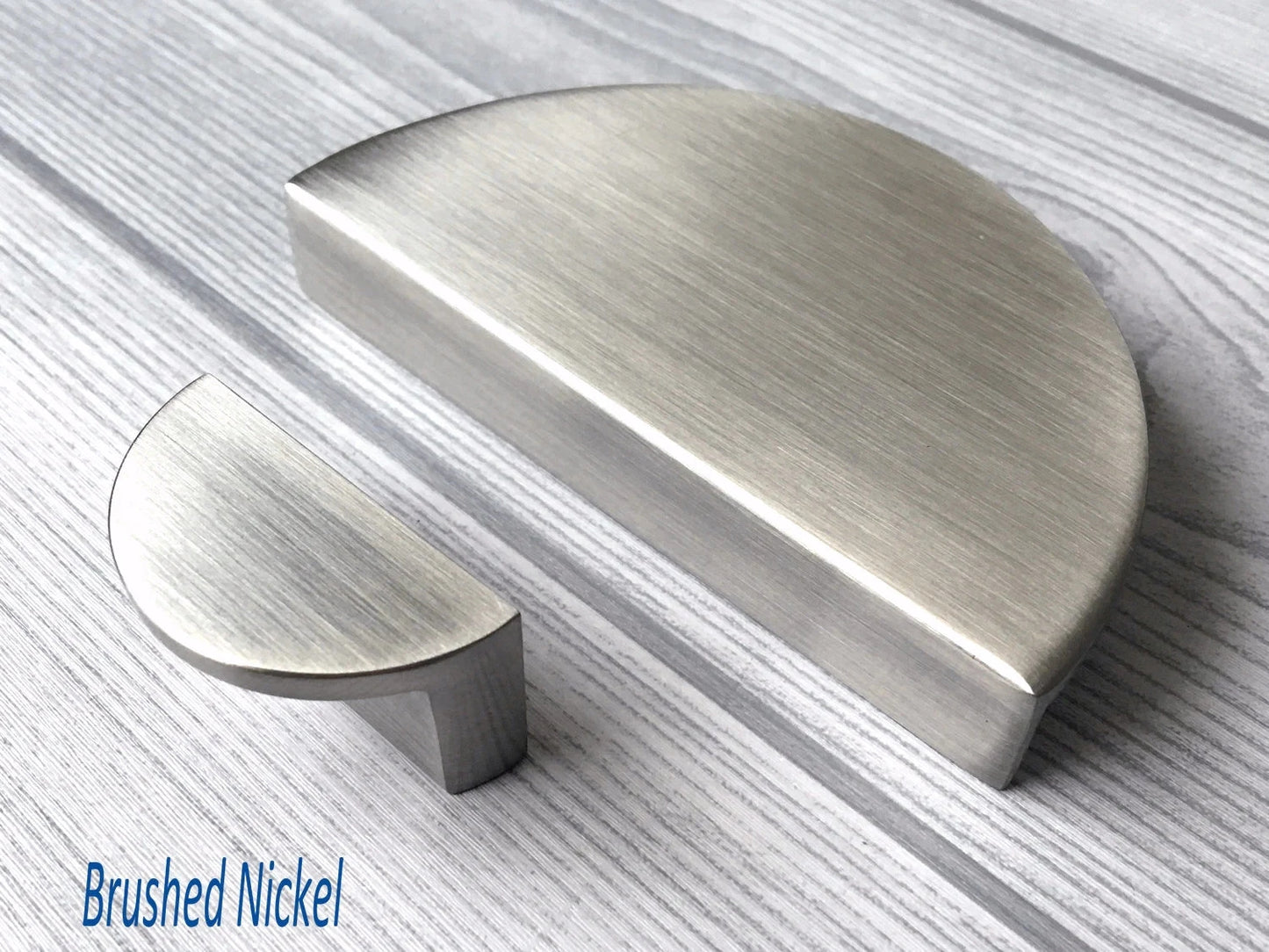 1.25" 2.5" Centers Half Moon Drawer Pulls, Mid Century Modern MCM Kitchen Hardware