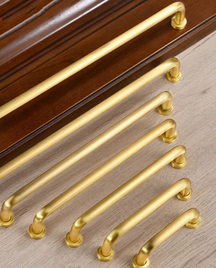 Brushed Brass D Cabinet Pulls, Kitchen Hardware