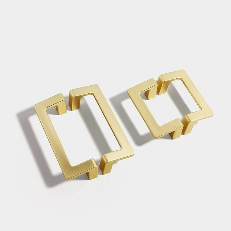 2.5" 3.75" U Turn Drawer Pull Handles, Antique Bronze, Brushed Gold, Matte Black