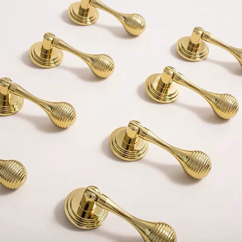3" Long Pendant Drop Drawer Pulls, Solid Brass, Teardrop Cabinet Knob
