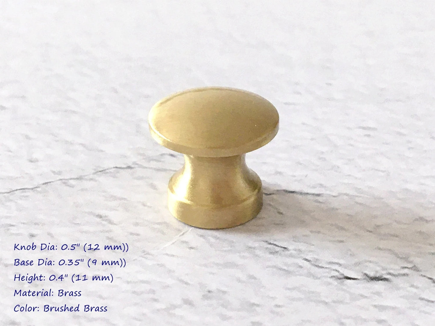1/2" Dia Mini Drawer Pull, Brass Jewelry Box Knobs, Tiny Crystal Hardware