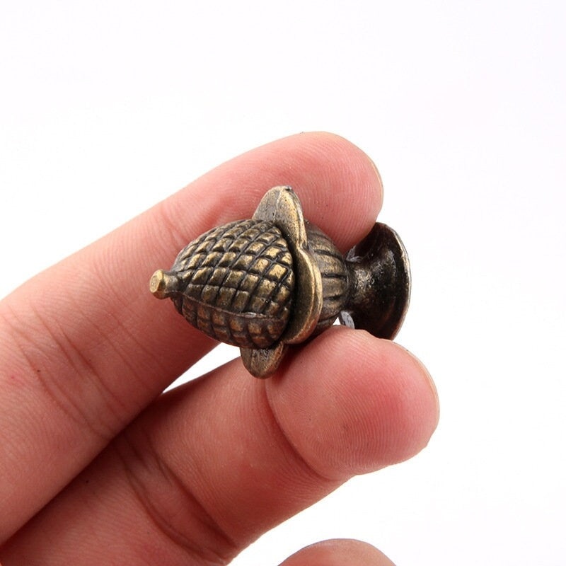 0.9 In Diameter Small Knob Drawer Pull Antique Bronze Rustic Hardware