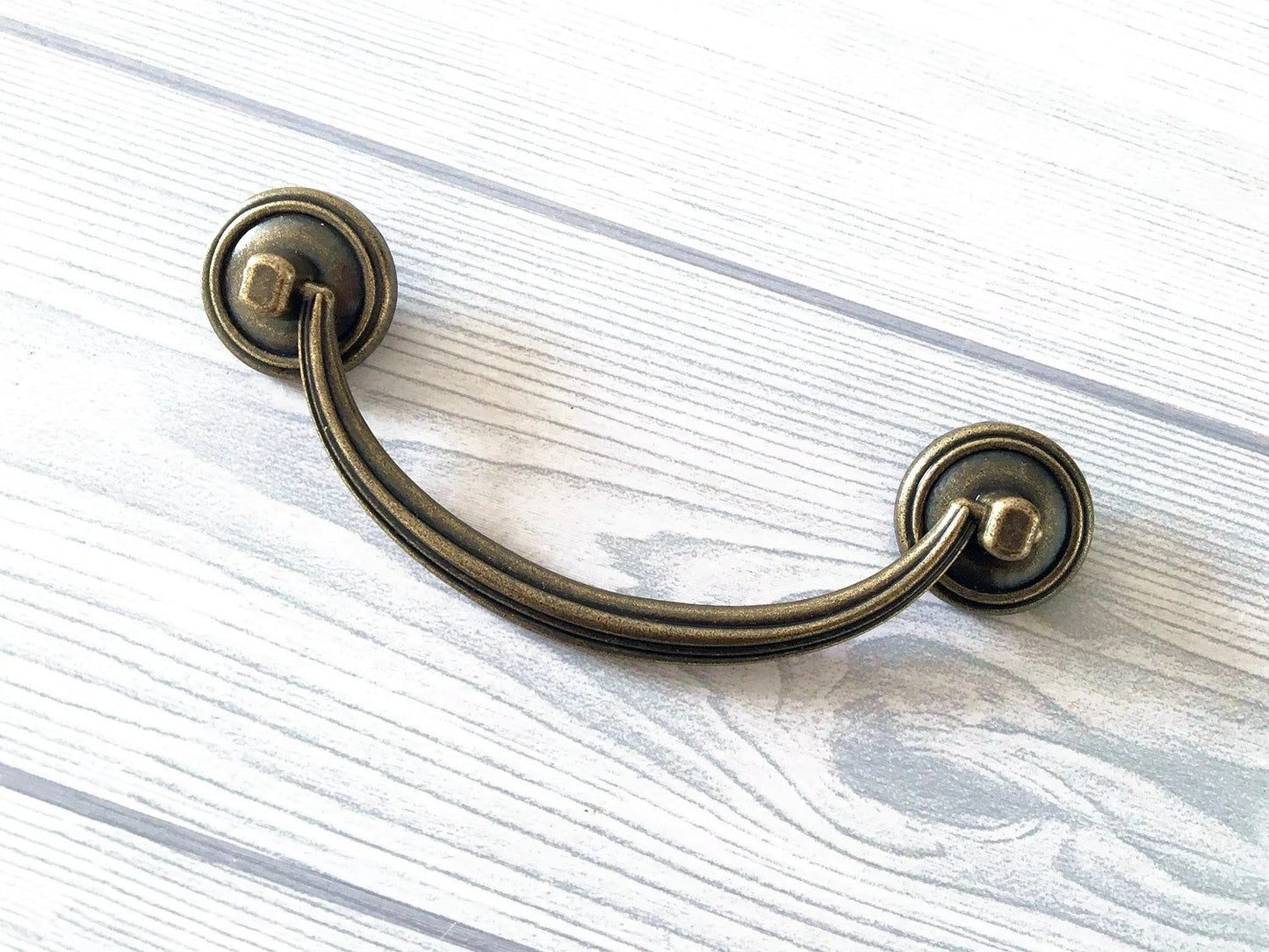 4.75" Drop Bail Dresser Drawer Pulls Antique Bronze Vintage Style 4-3/4 Inch Centers
