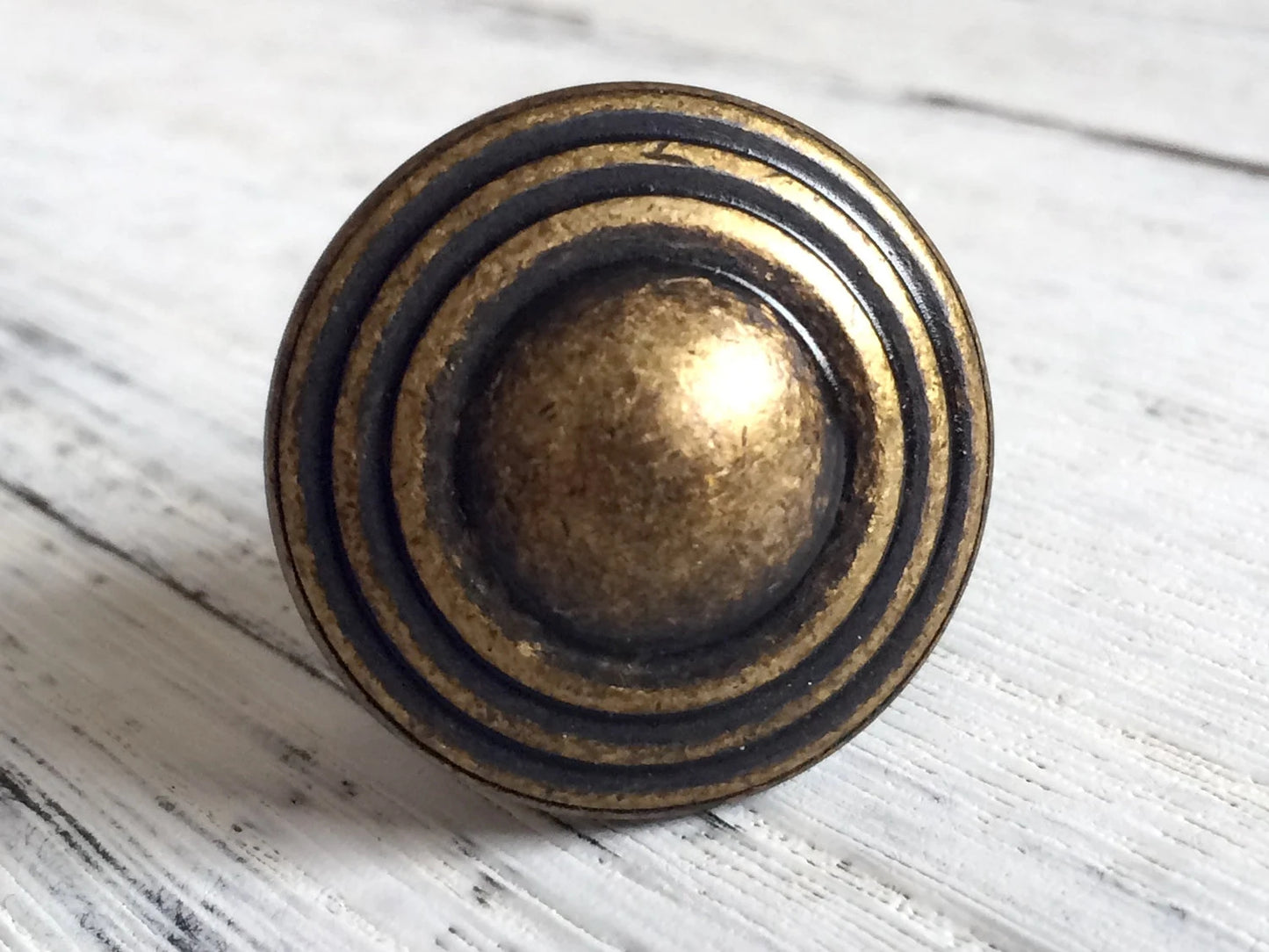 2.75" Cup Drawer Pull & Cabinet Knob in Antique Brass, 2-3/4 Inch 70 mm Centers